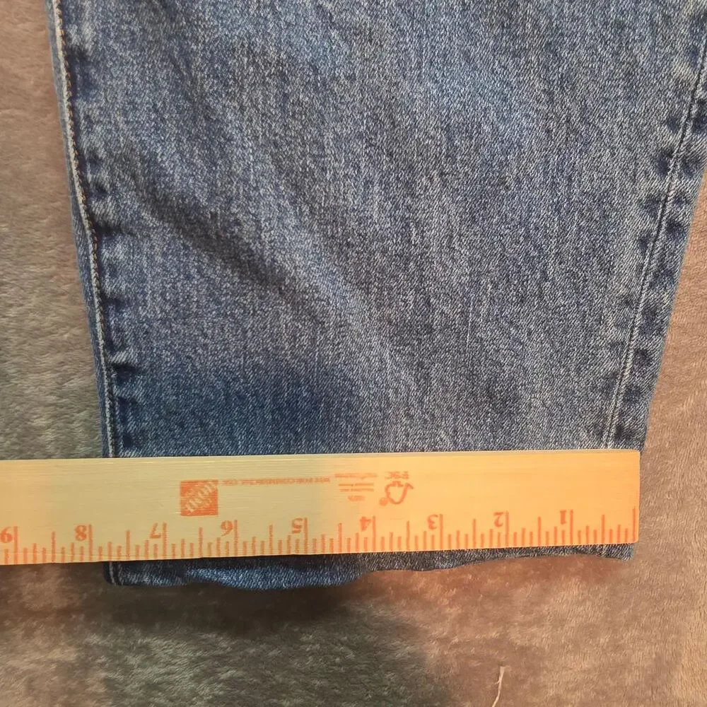 Lands' End Square Rigger Jeans Mens 40x30 Blue Medium Wash Classic Straight Leg